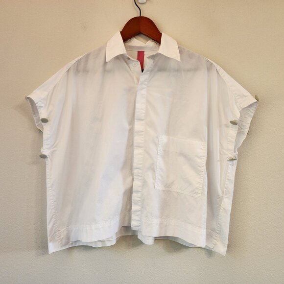 Yohji Yamamoto Takeshi Kosaka By Y's Pink Label White Shirt Removable Slv Sz 2 - Picture 4 of 16